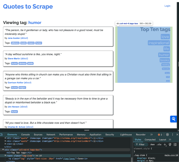 Inspecting a sites source code online